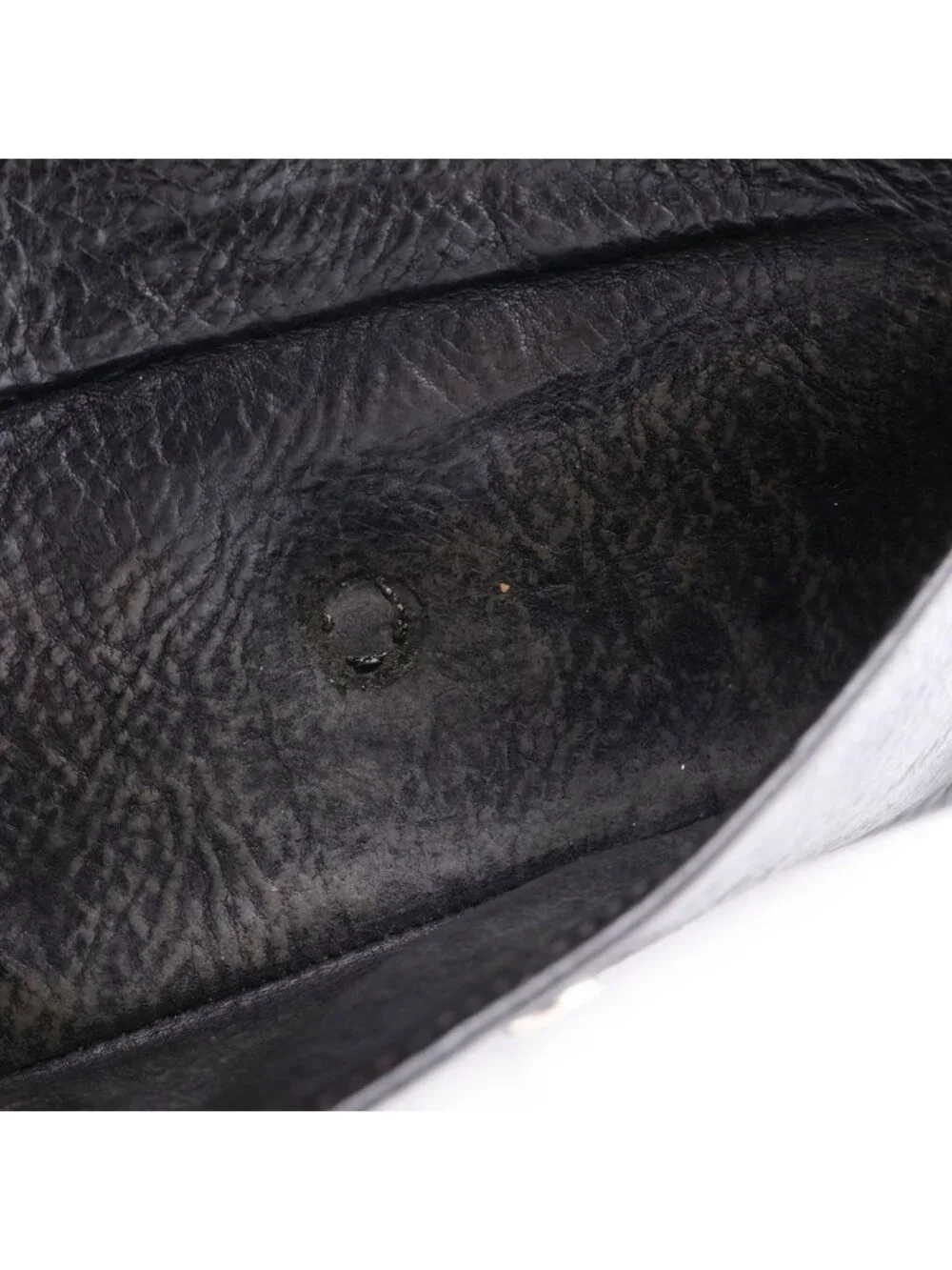 Chrome Hearts Greasy Cross Ball Button Leather Wallet Black